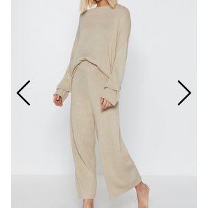 Nastygal knitted sweater and pant set